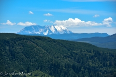 With a view of Mount St. Helen's.