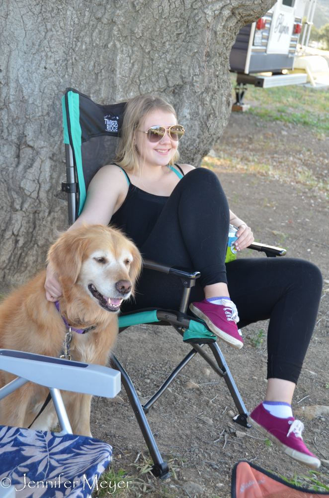 Resting up back at camp.