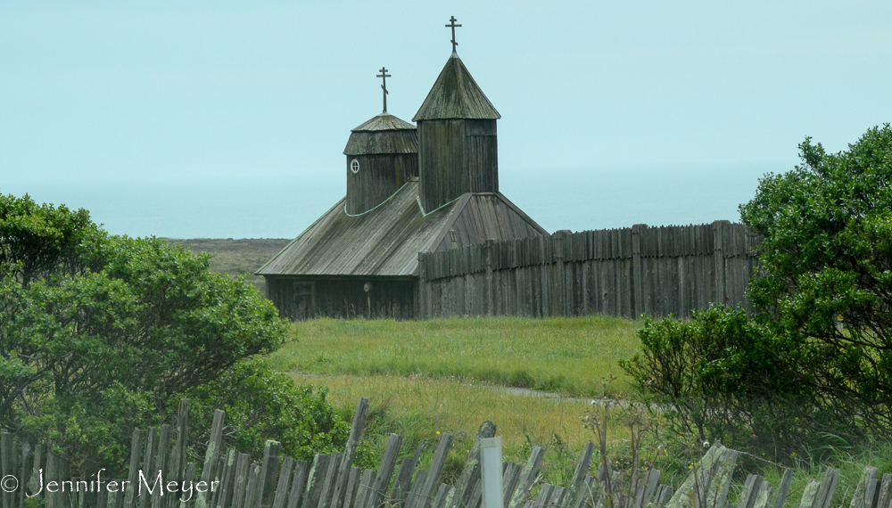 Fort Ross, originally built in the 1800s by Russian colonists.