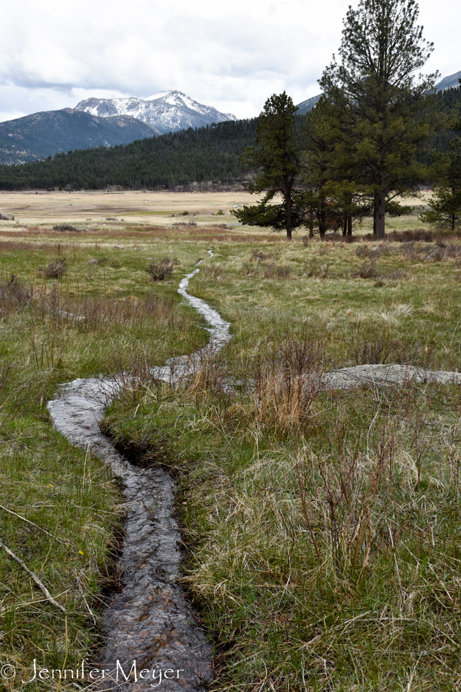 Back at the campsite, the snow had all melted.