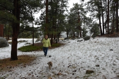 She really wasn't crazy about this snow stuff.