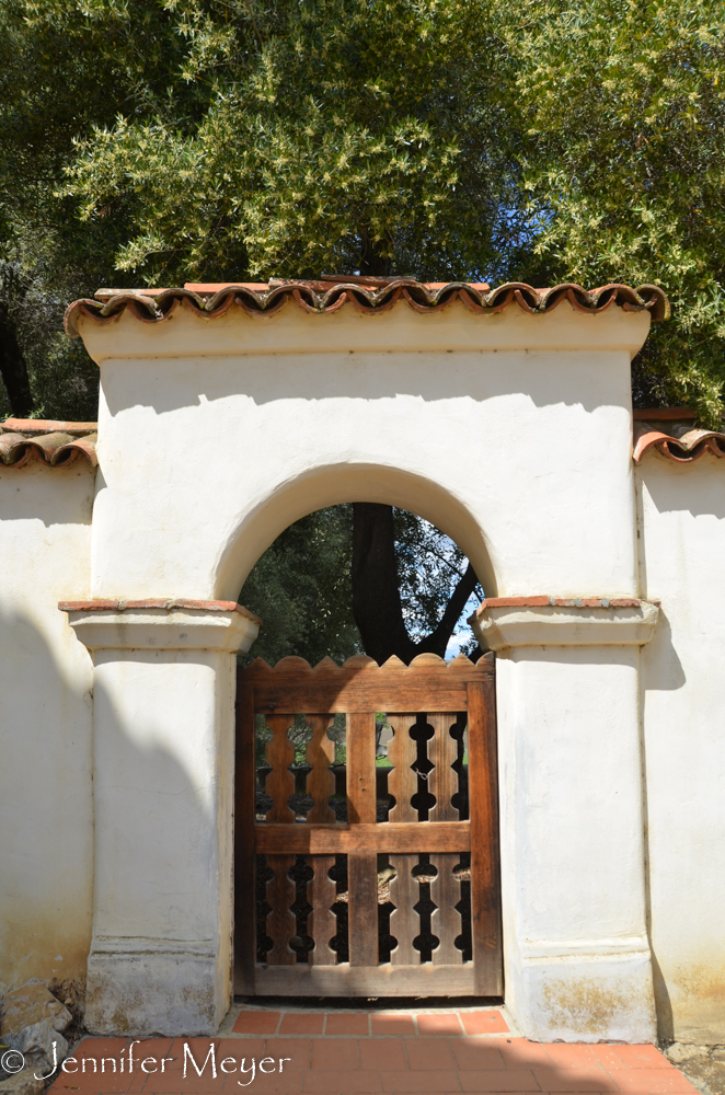 Gate to the cemetery.
