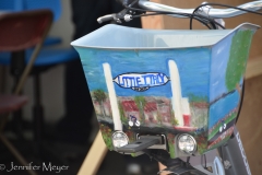 Artistic bike basket.