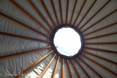 Yurt ceiling.