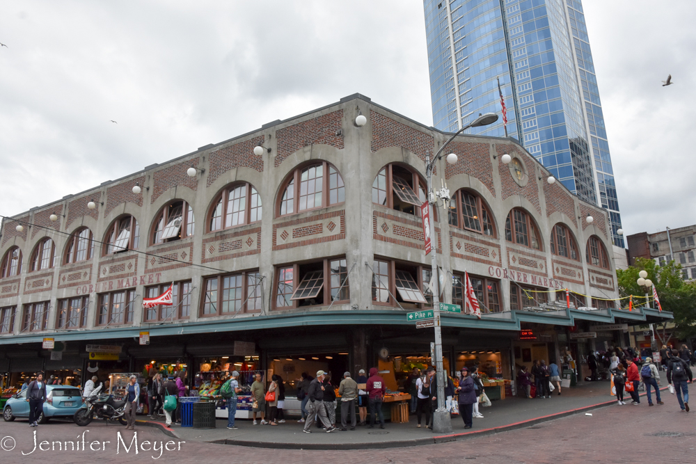 The old corner market across from Pike Place Market.