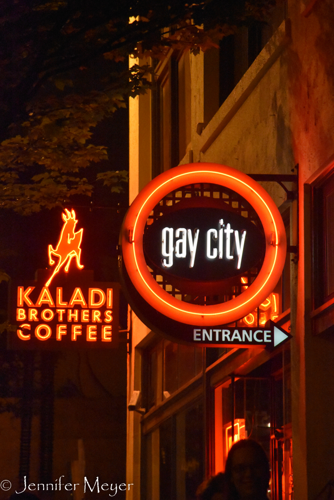 That night, we went back to Gay City for Trans Open Mike.