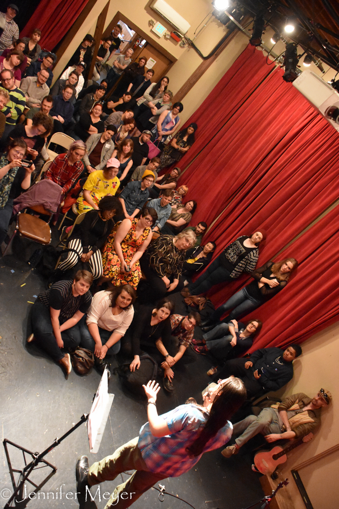 A small venue, but packed.