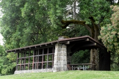 An old picnic shelter.