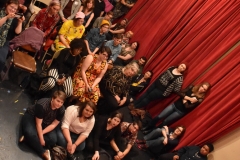 A small venue, but packed.