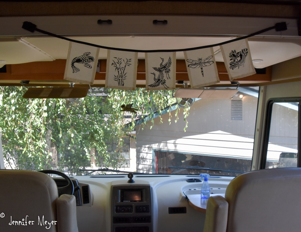 The prayer flags were a gift from our son.