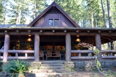 Log lodge.