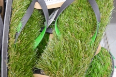 Grass flip flops.
