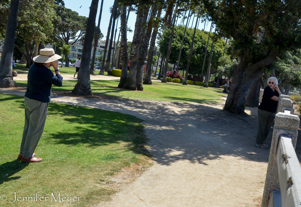 Carole was talking to her sister on the phone when they realized they were right next to each other.