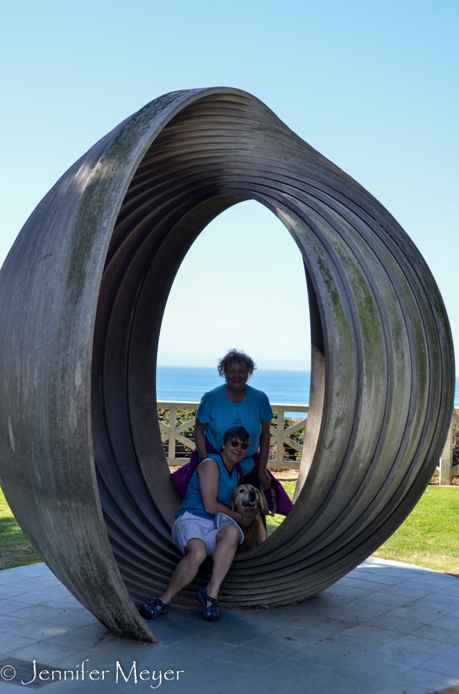 An interesting sculpture in the park.