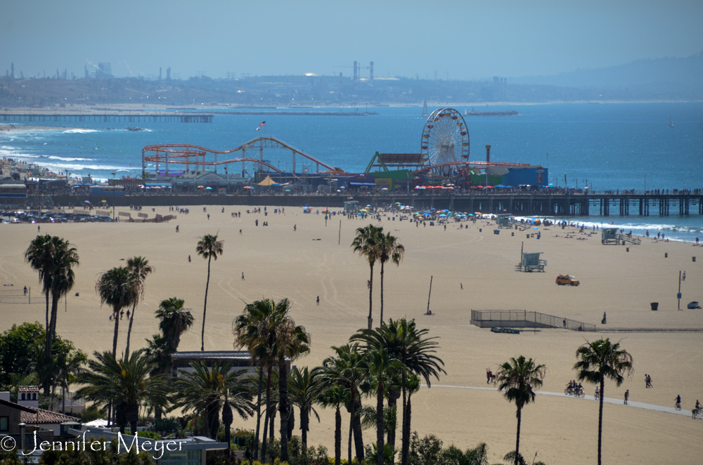 We walked down close to the Santa Monica pier.