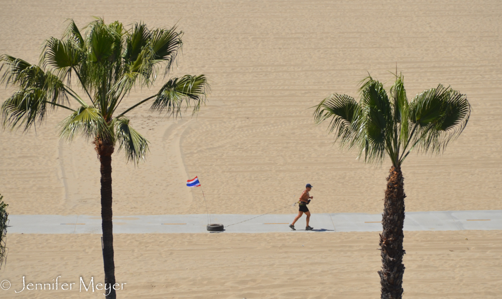 This health nut gives himself a jogging challenge.