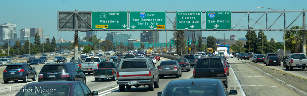 We had bad traffic for hours.