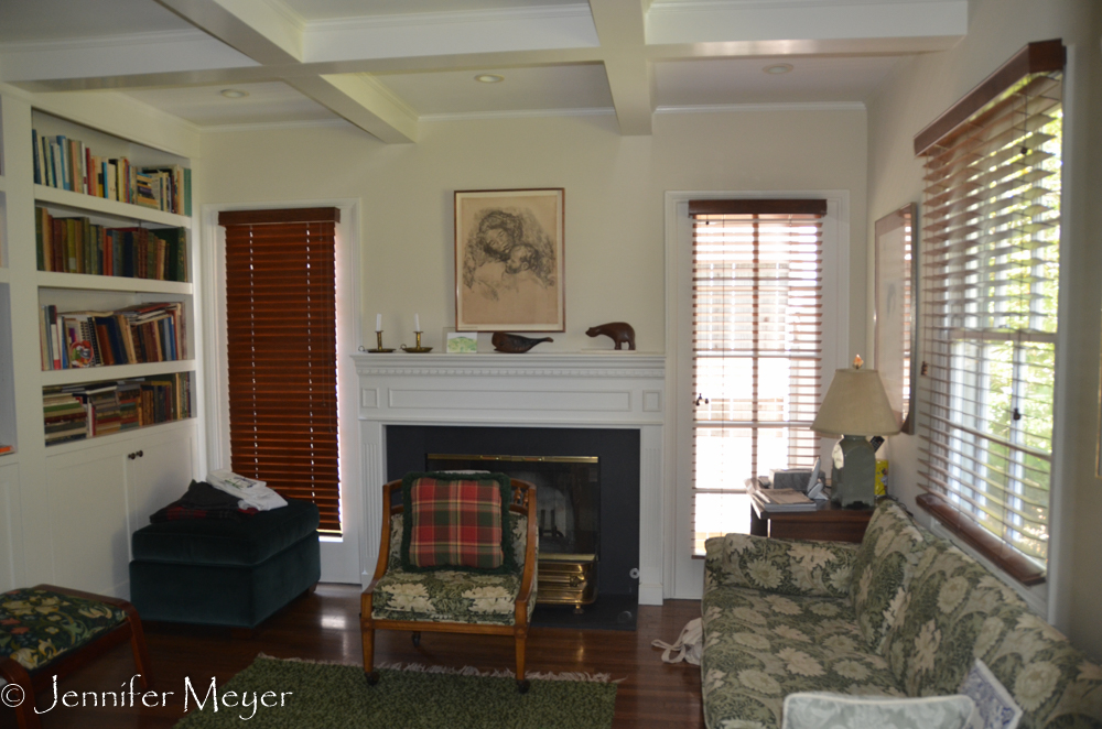 Familiar furnishings and decor, very different style home.