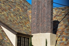 I've never seen a chimney like this, and the slate tiles are beautiful.
