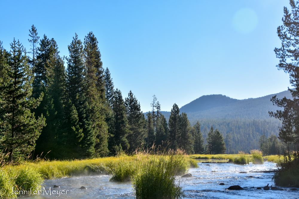 Our friends had a site across from us, right on the Deschutes River.