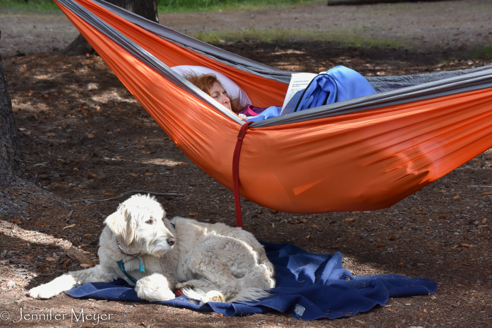 Cindi and Walker have some down time.