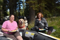 Breakfast in the canoes.