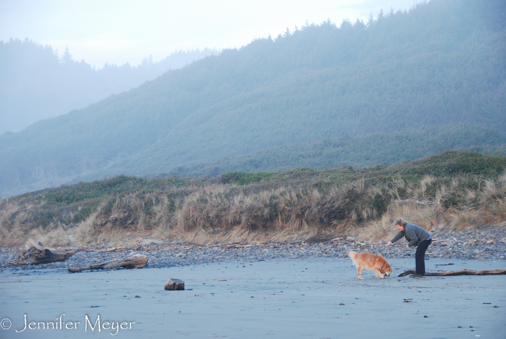 Bailey loved getting in two beach walks.