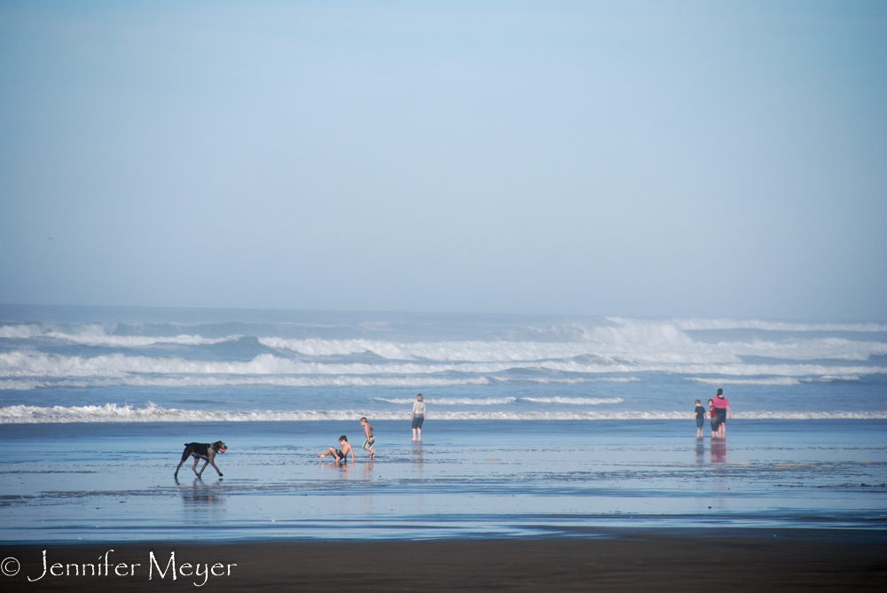 At noon, it was 70 degrees at the beach.