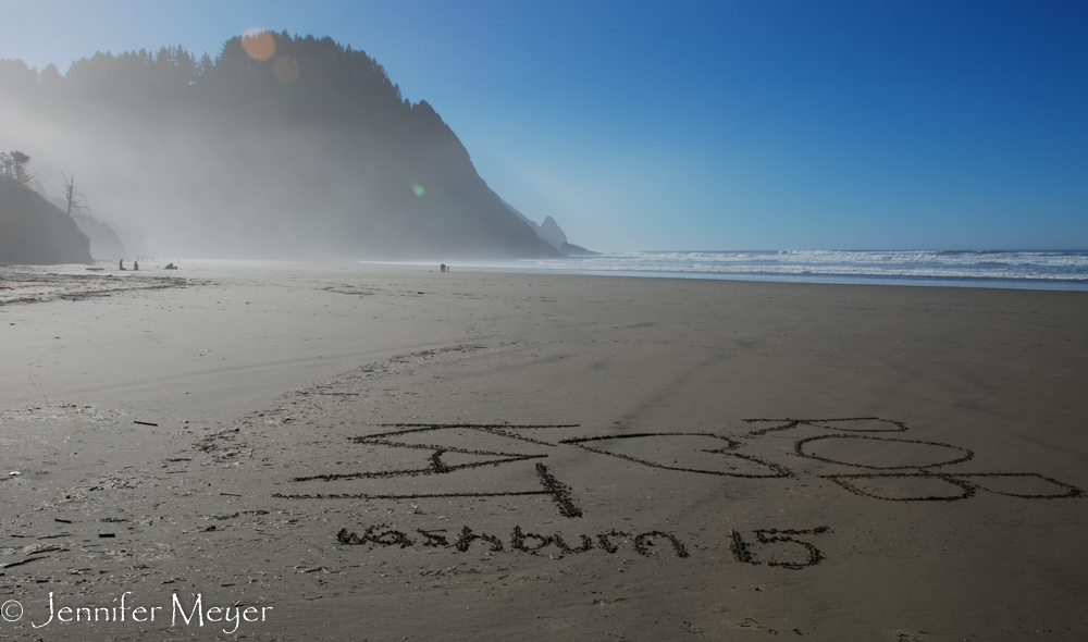 Another love statement in the sand.