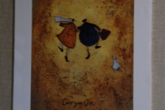 A Sam Toft poster: "Carrying On Regardless."