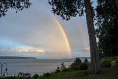 At Claire and Marsha's house... a double rainbow!