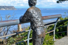 Bronze Boy takes in the view, too.