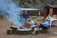 The last night, we had a campfire down by the cabins.