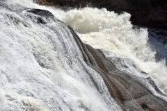 A roar of water.