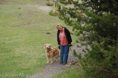 Back at the campground, we were walking the pets...