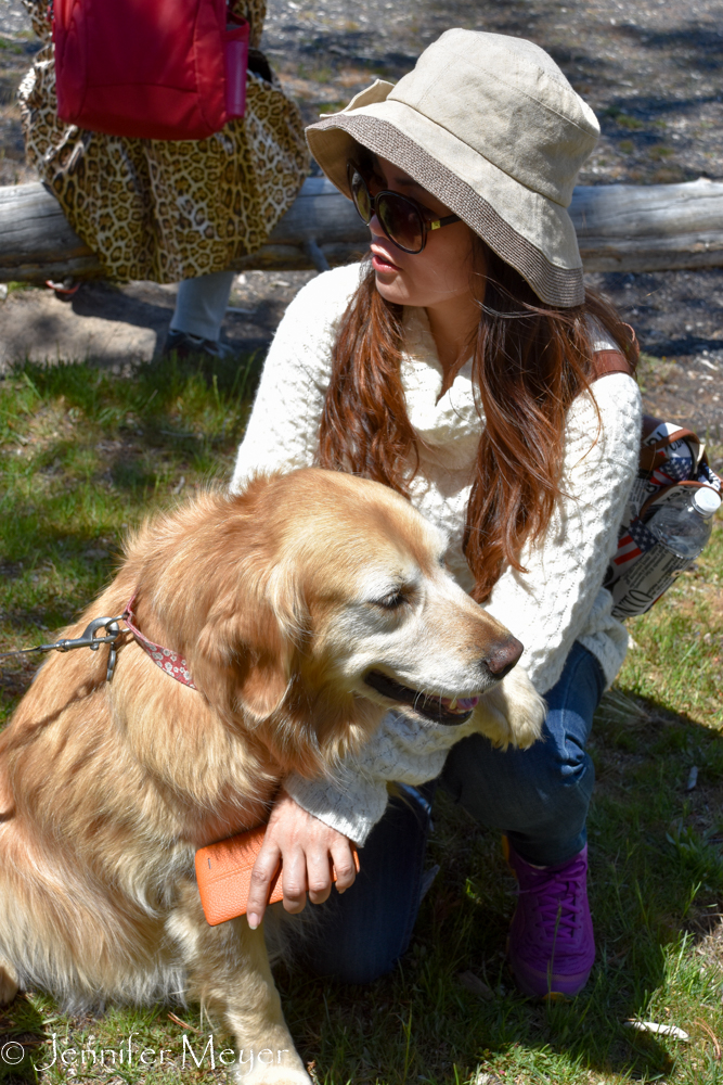 Gypsy and Bailey got more attention than the geyser did.