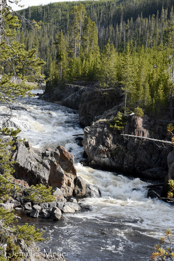 After dinner we took a drive to Firehole Falls.