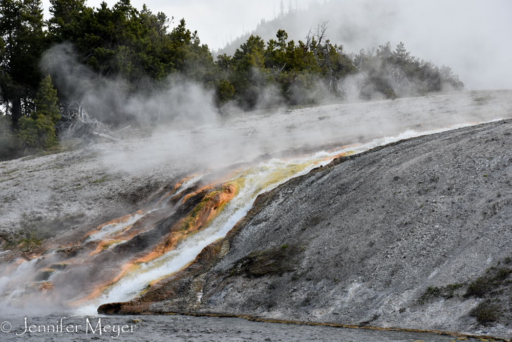 Hot waterfall.