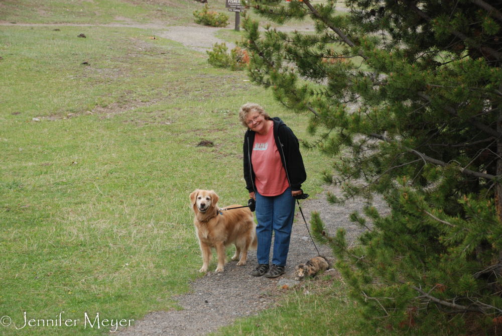 Back at the campground, we were walking the pets...