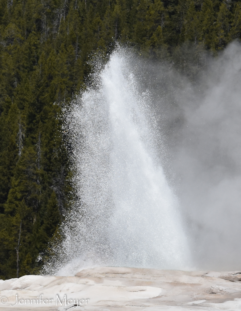 Finally the geyser started to erupt.