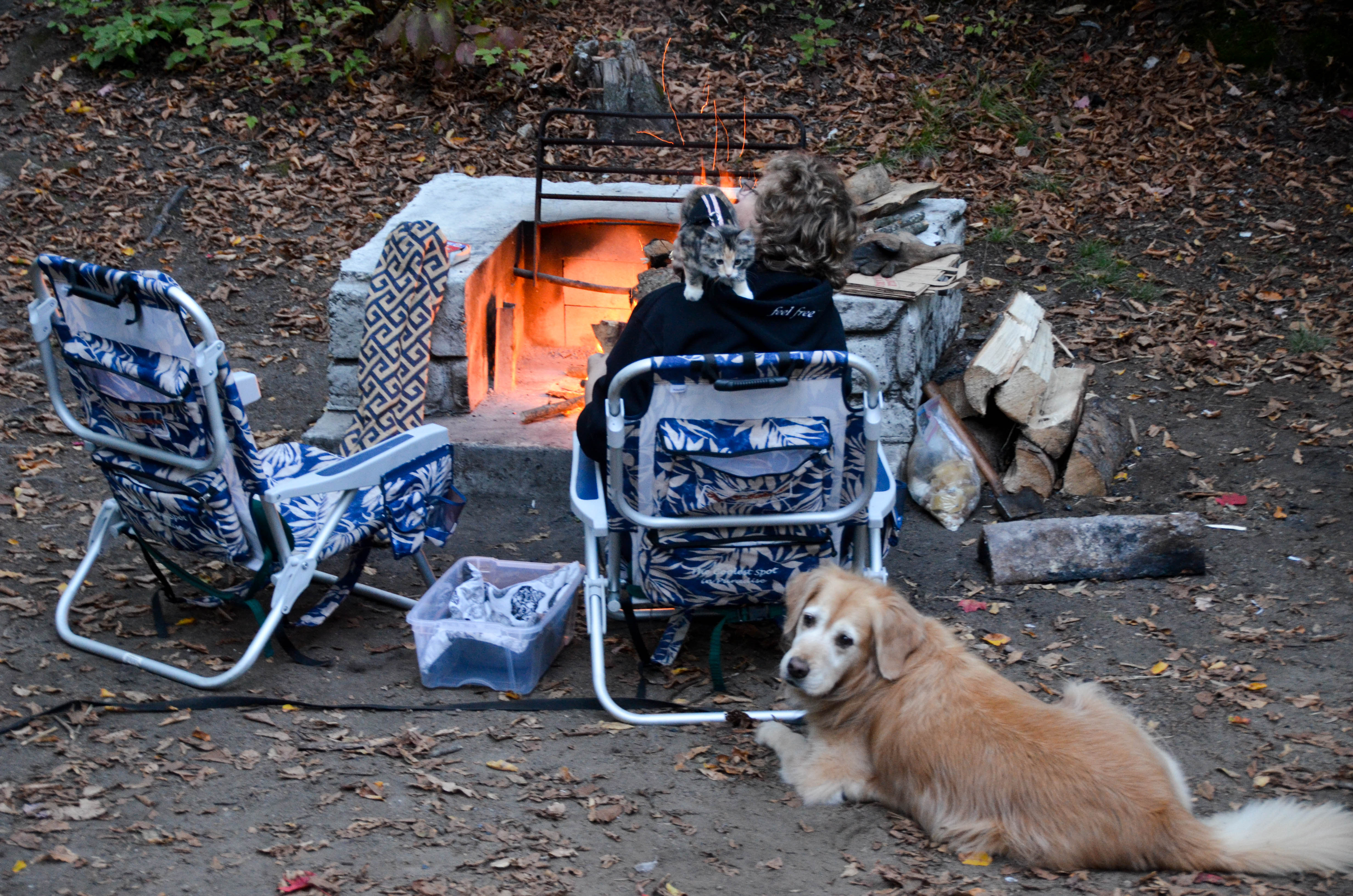 That night we had a campfire.