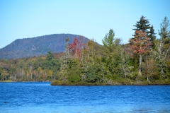 The lake was so blue.