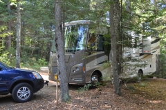 The first night, we were lucky to get a site not on the lake.