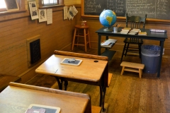 A one-room schoolhouse.