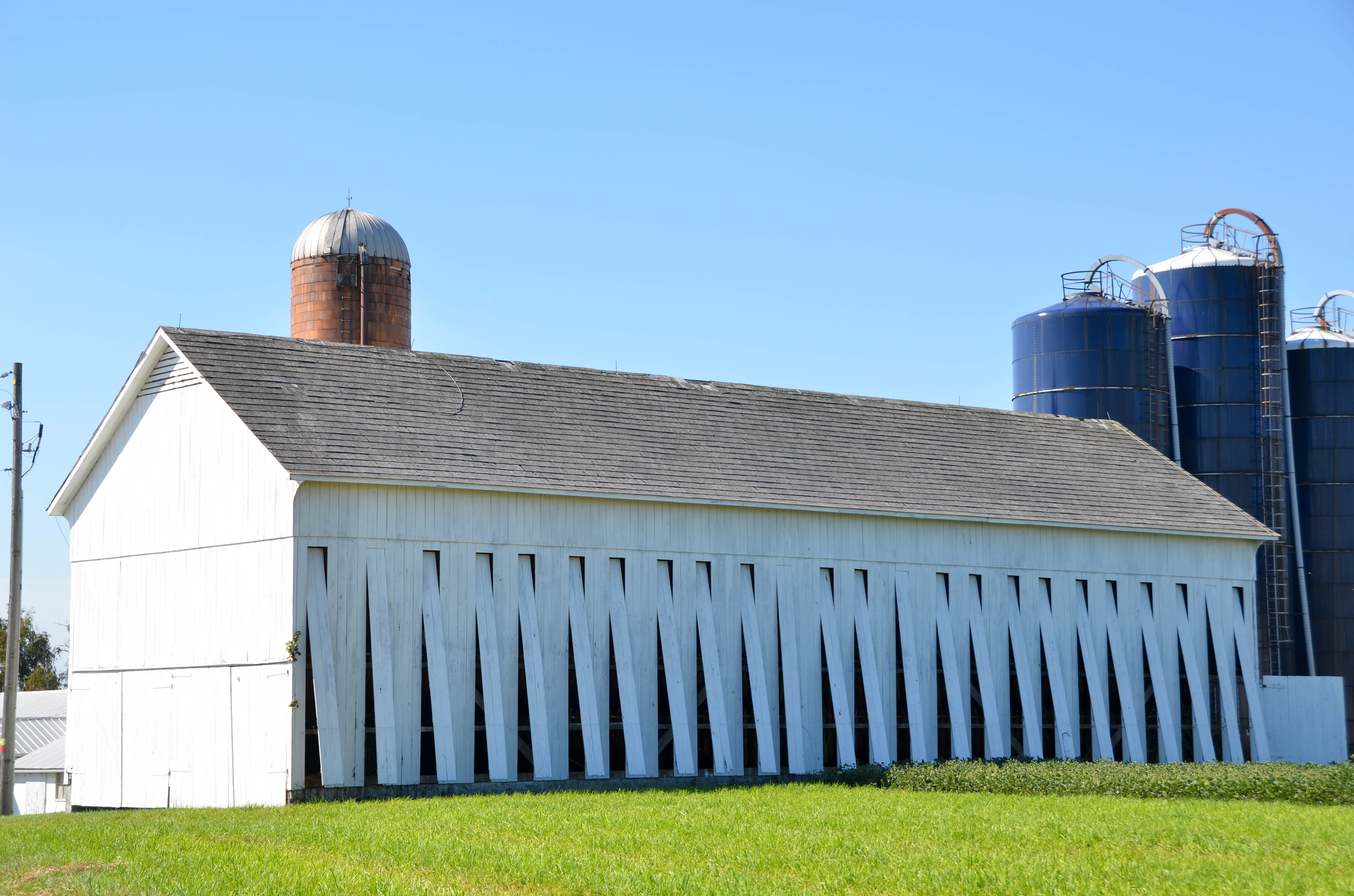 This barn had wall panels that open.