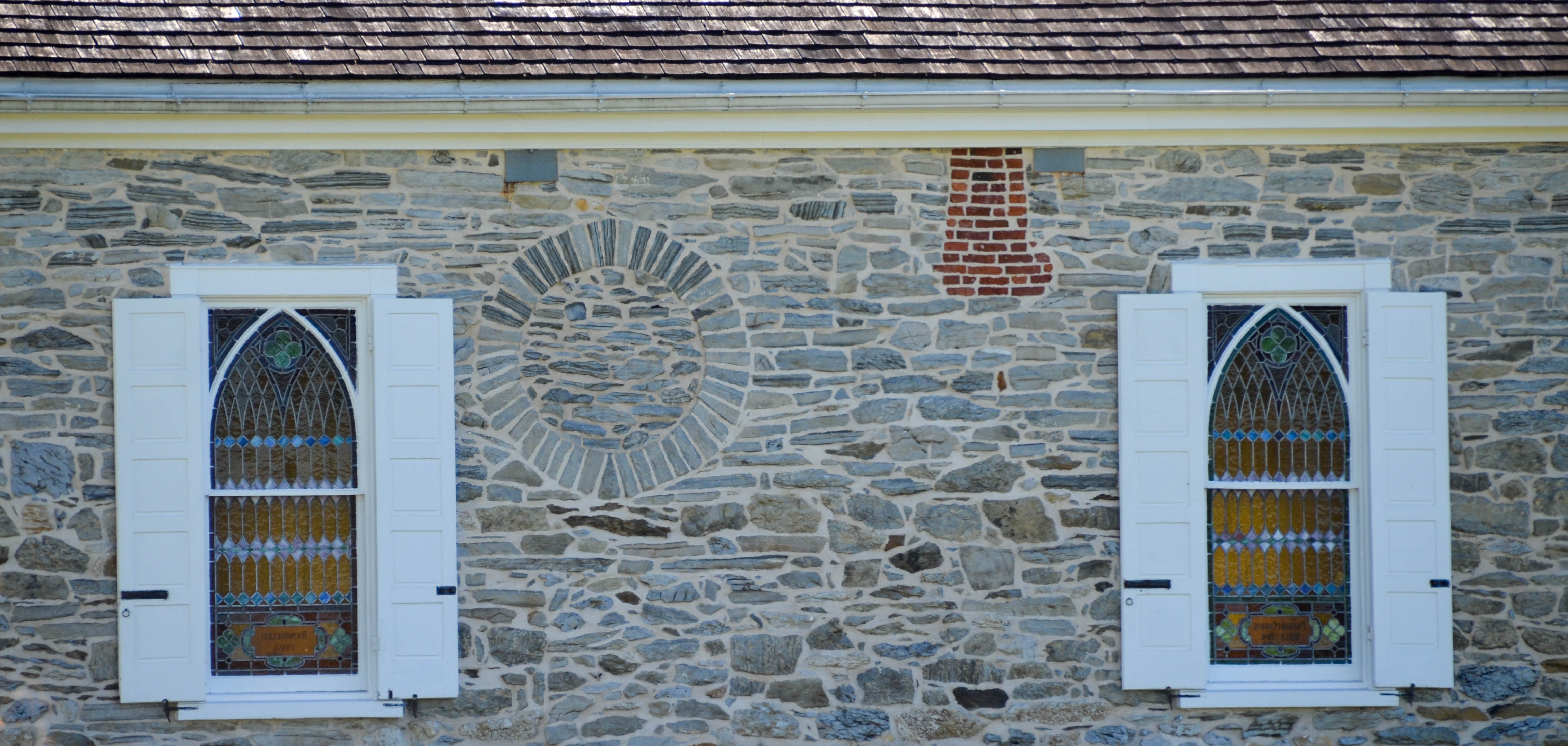 Intriguing brick work on this English church.