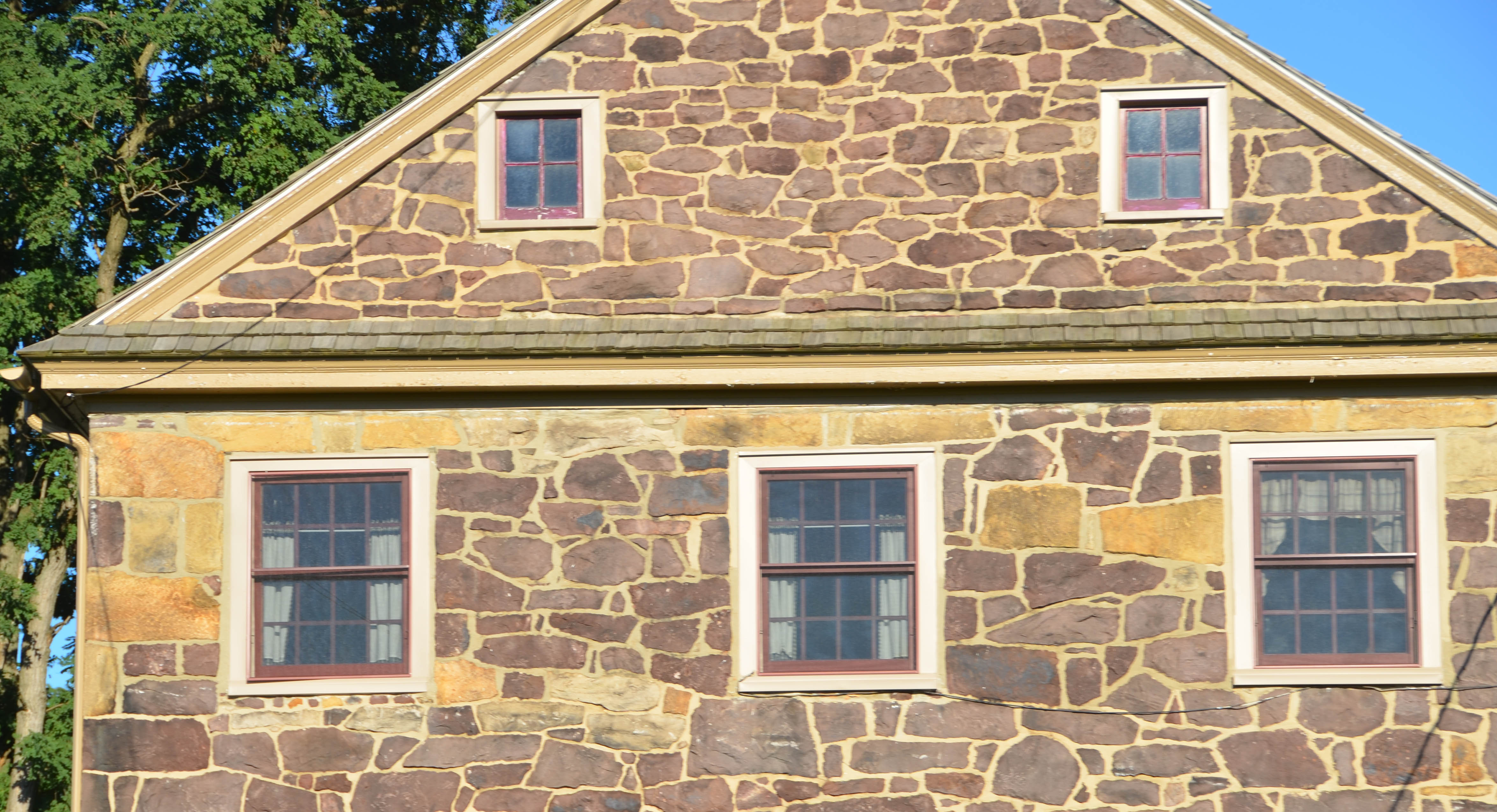 And beautiful stone work on this farm house.