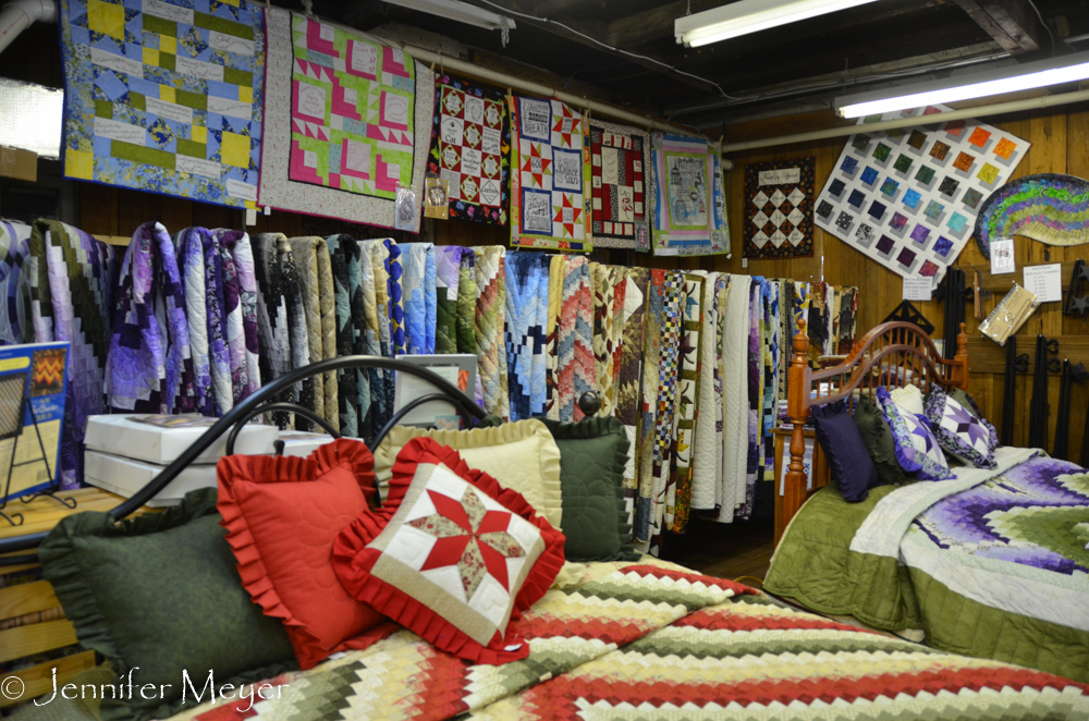 Quilts galore.