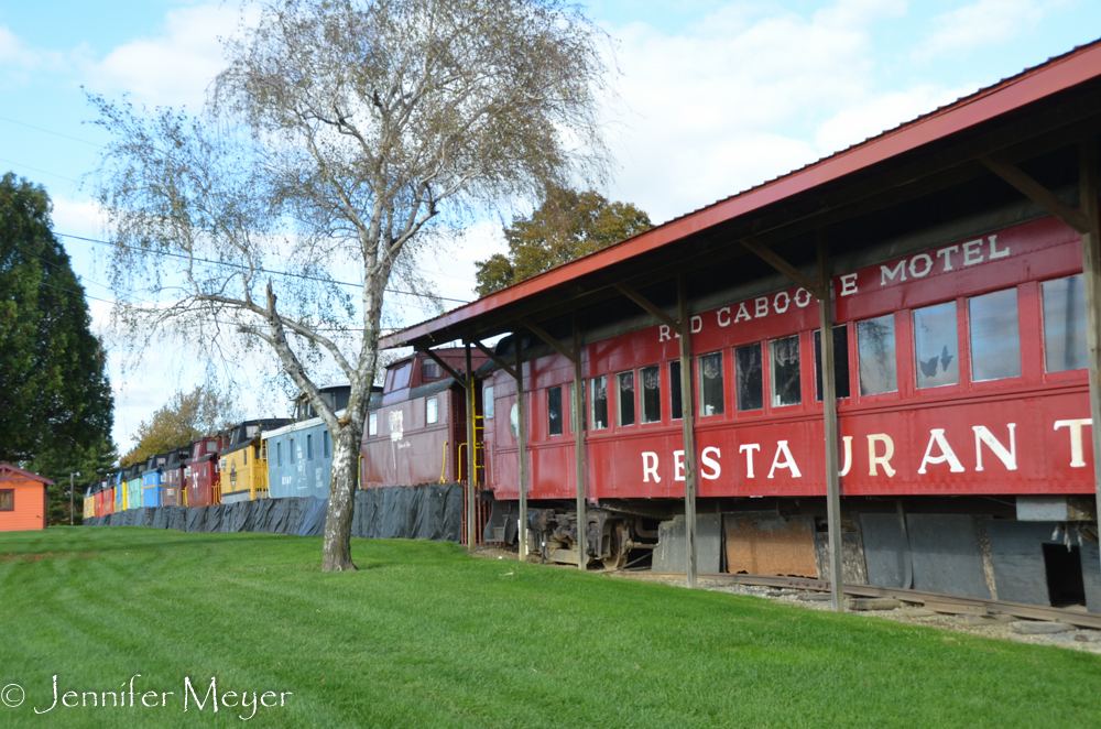 We stopped to check out the Red Caboose Motel.