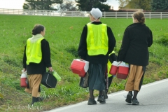 They carry more food than books to school.